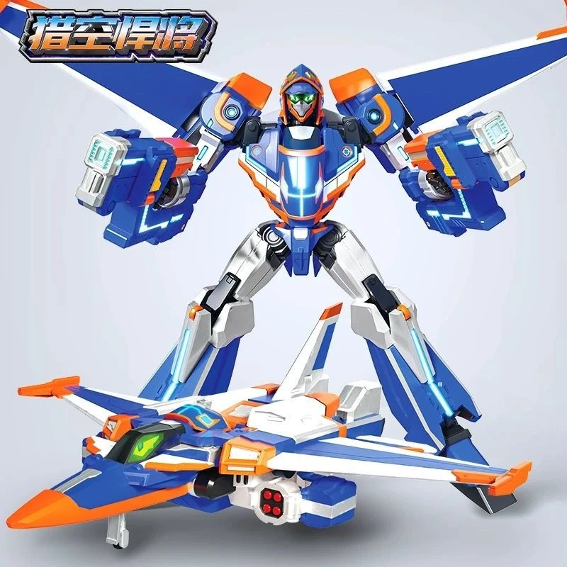 炫蓝机甲炫卡猎空斗士悍将特工2变形机器人汽车玩具儿童男孩礼物