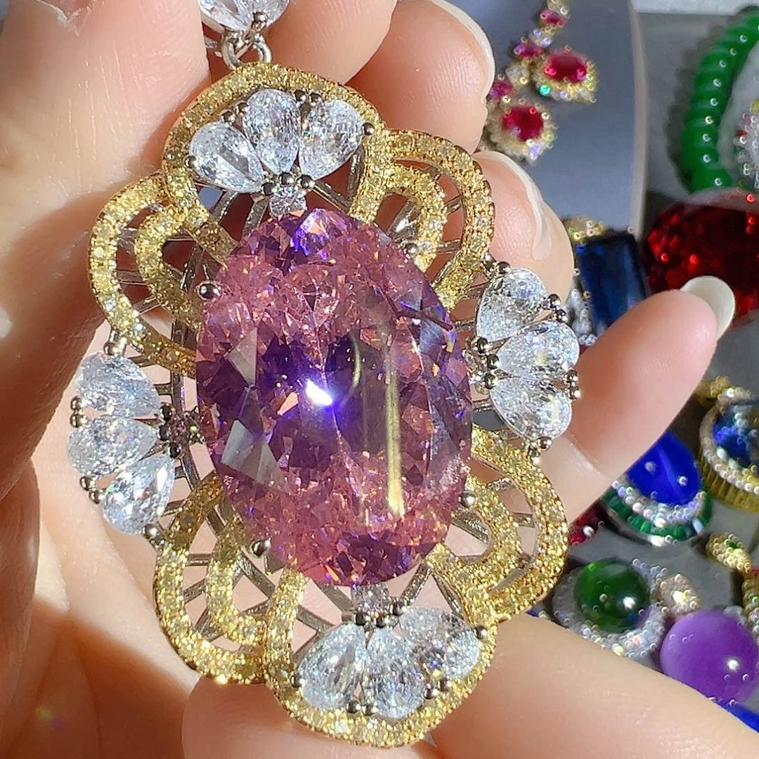 花岗石钨合金红色蓝色吊坠