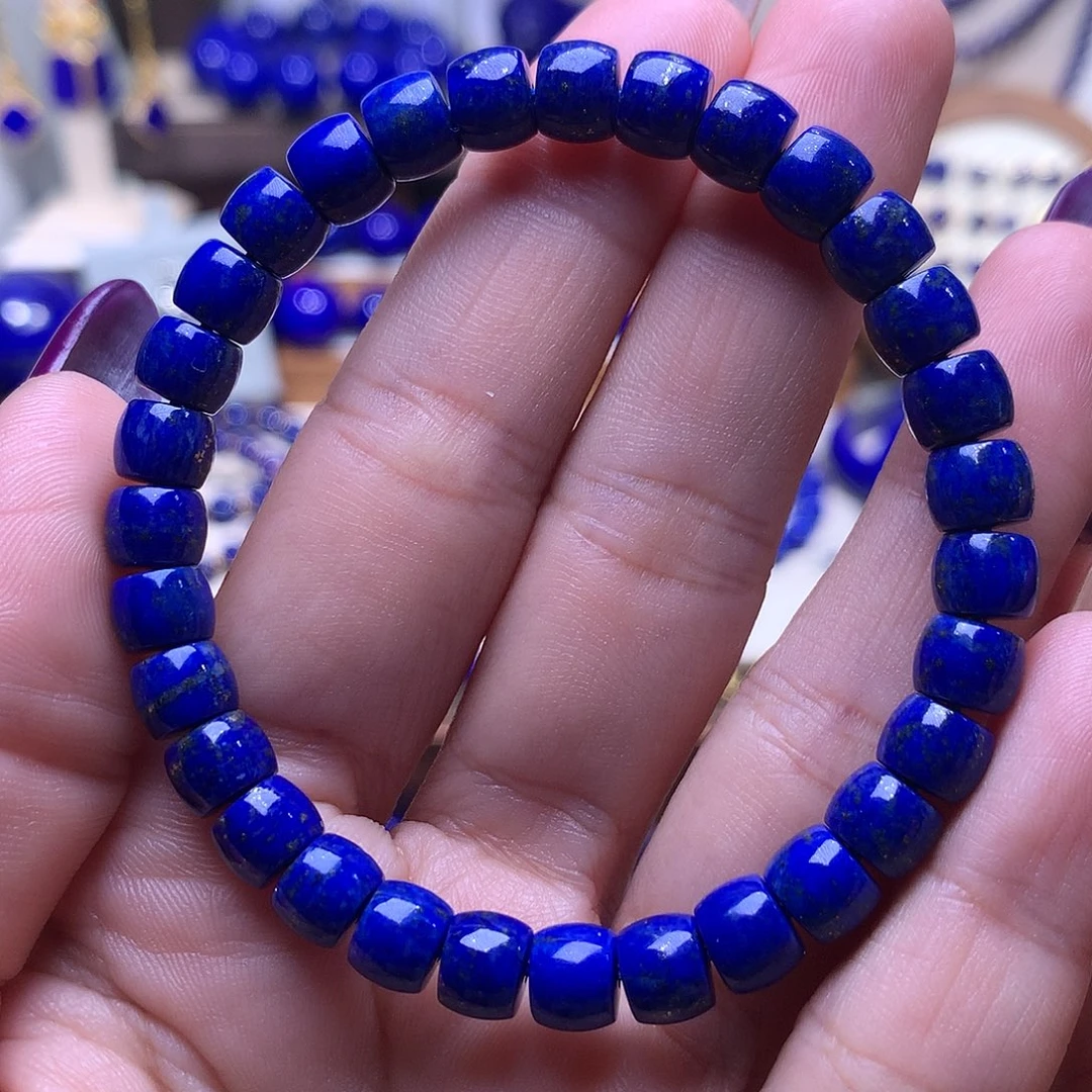 青金石未镶嵌7.1m直切老型