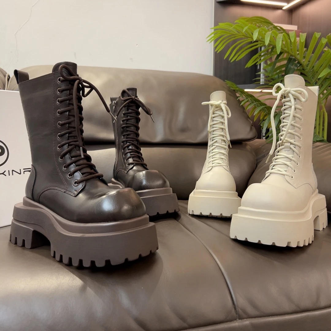 2025新款《20茼蒿》大幂幂同款 超酷厚底8厘米中桶马丁靴～抖