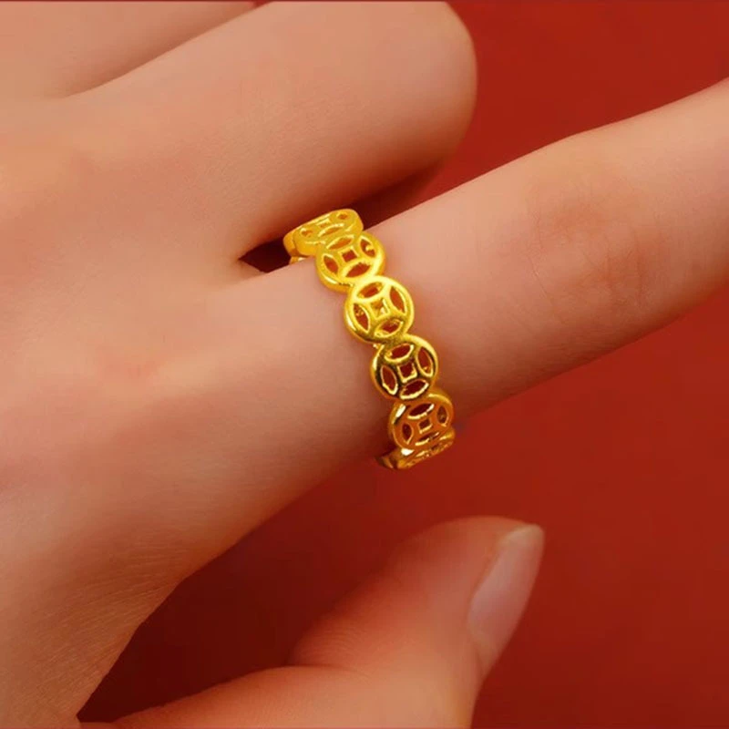 2JZ118 铂雅思 精工铜钱戒指