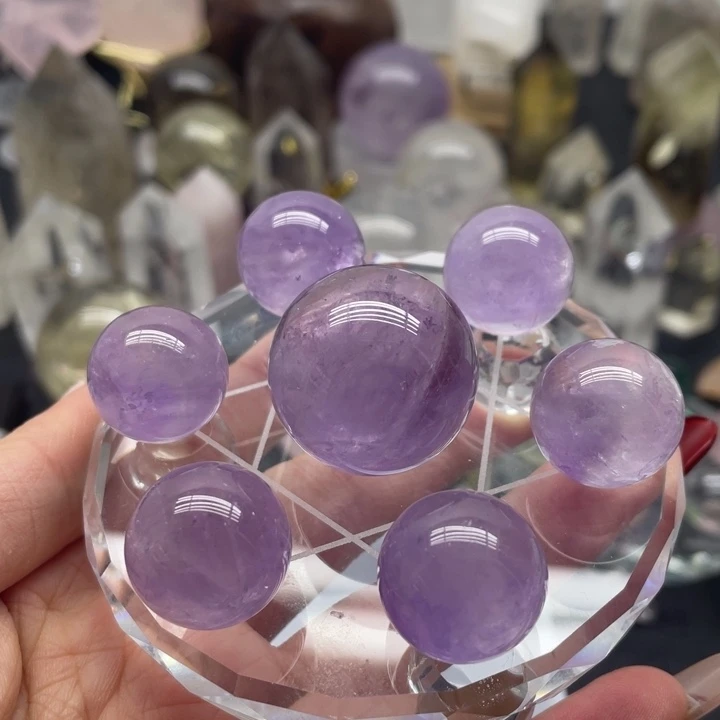 水晶20未镶嵌紫水七星阵一套