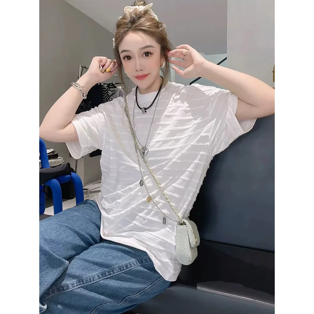 春季时尚条纹半袖T恤