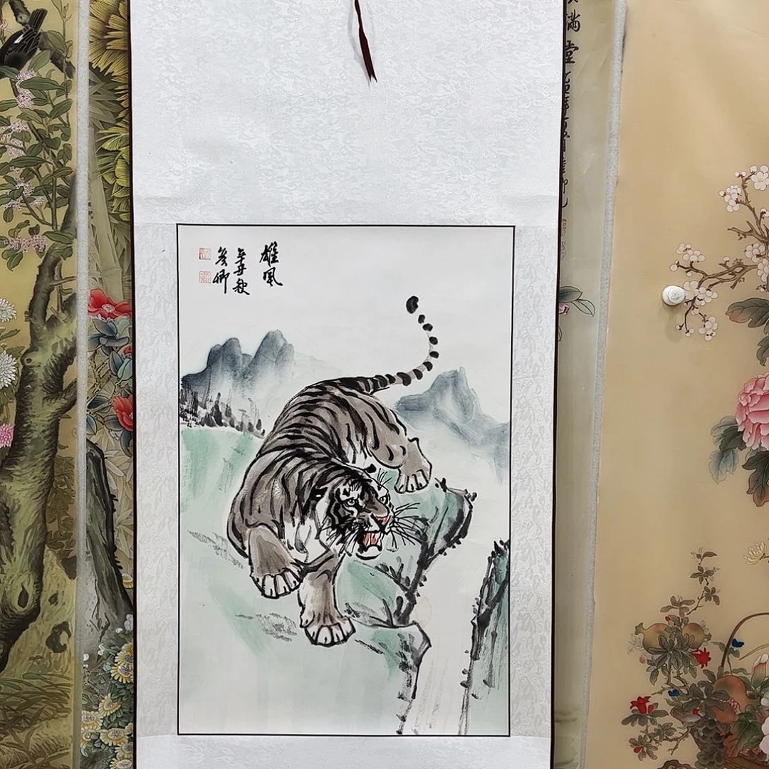 晴***里国画精品工笔画动物