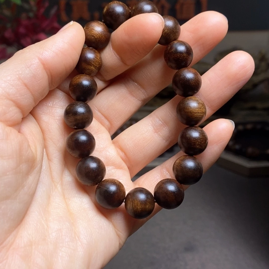 沉香手串越南芽庄黄棋楠玉化1.2