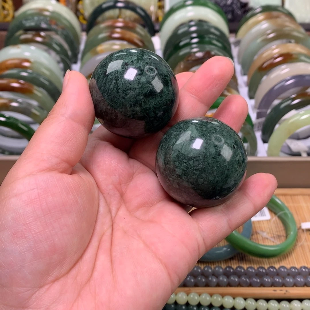 岫玉未镶嵌手球手球