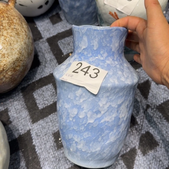 瓷片景德镇高温花器编码243高23口7默认无孔