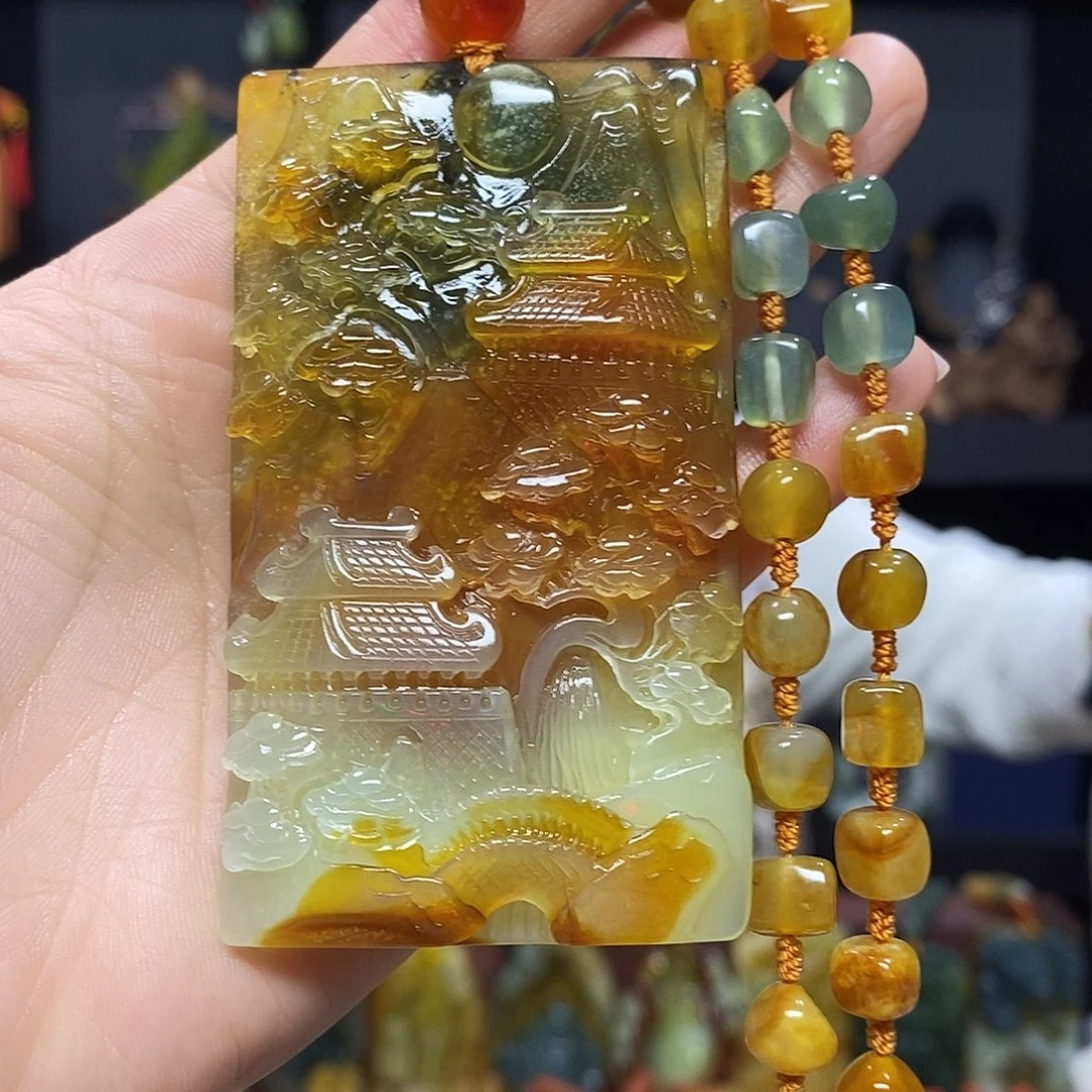 未镶嵌岫玉挂件吊坠