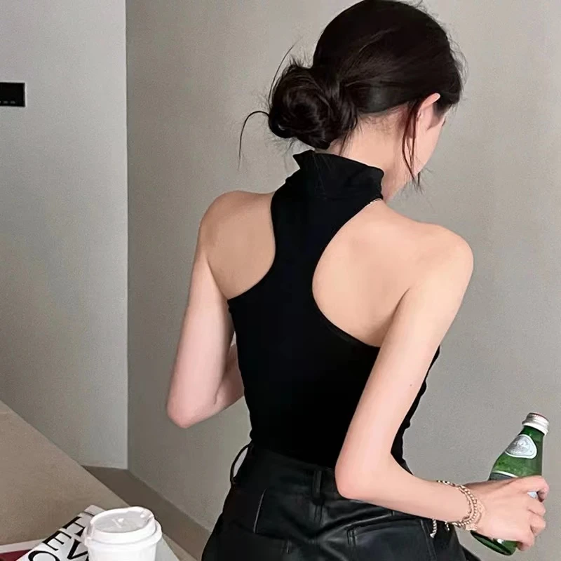 七七推荐-（mini花）挂脖吊带背心显瘦气质时尚