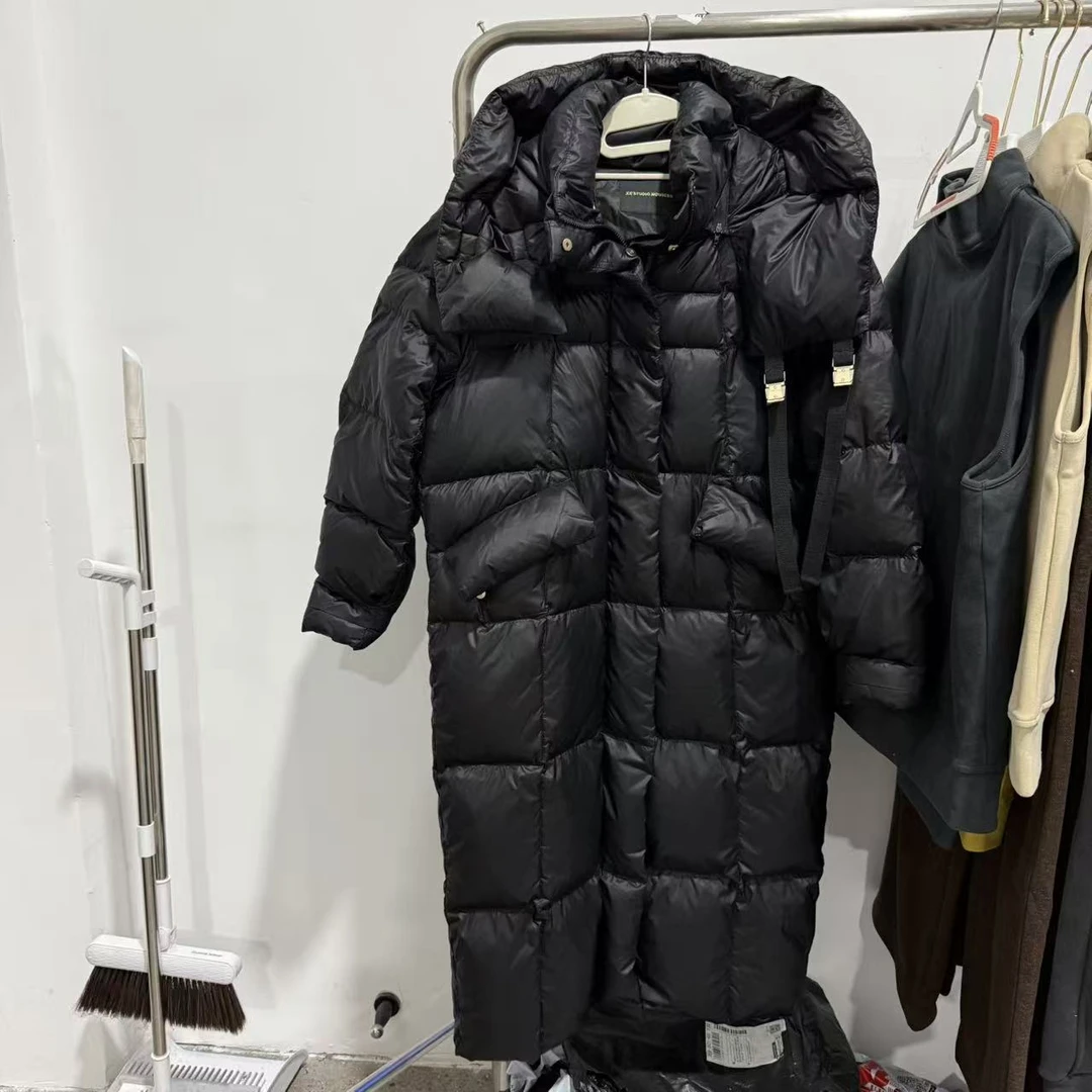 XA296女款中长款冬季防风韩版宽松设计保暖加厚羽绒服