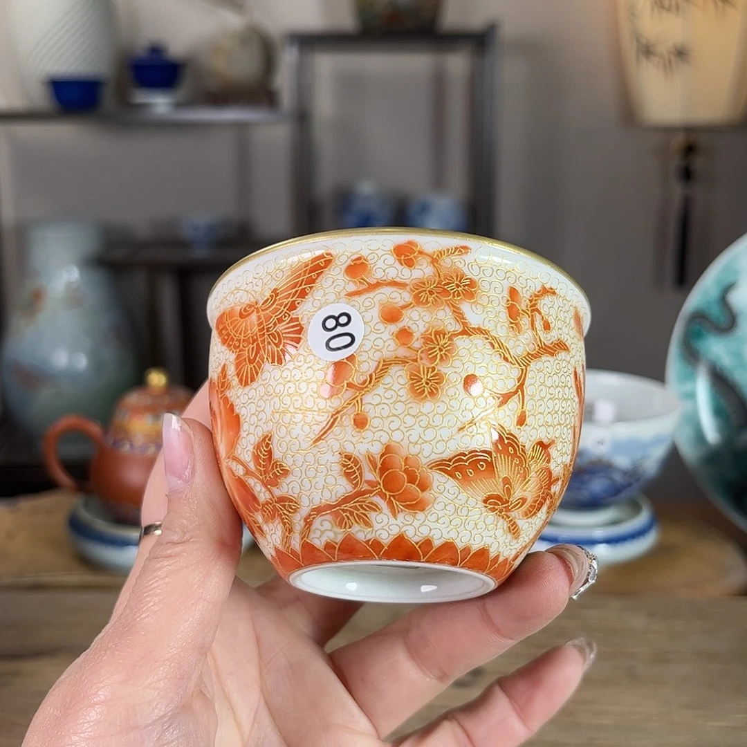 杯景德镇陶瓷柴烧多人