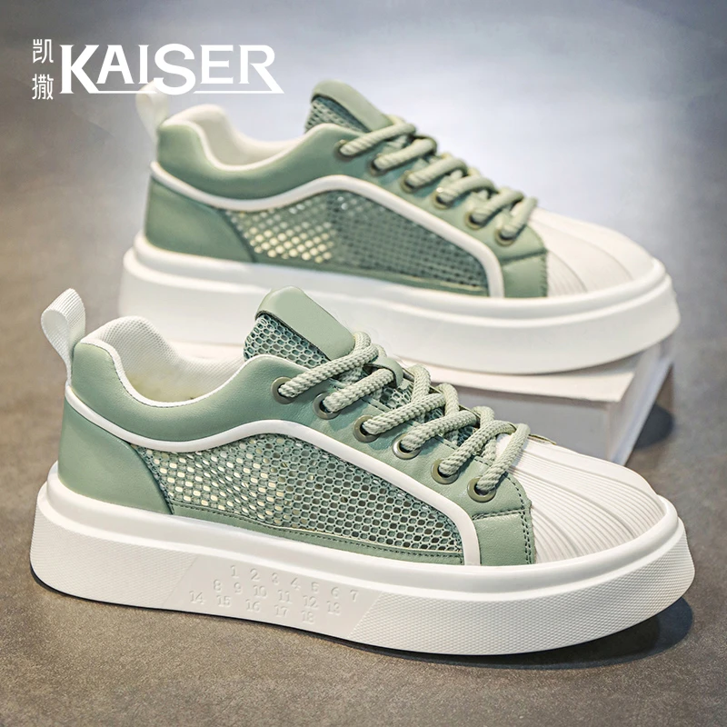 凯撒男鞋休闲透气板鞋子男款夏季时尚百搭旅游鞋男士轻便潮鞋D818