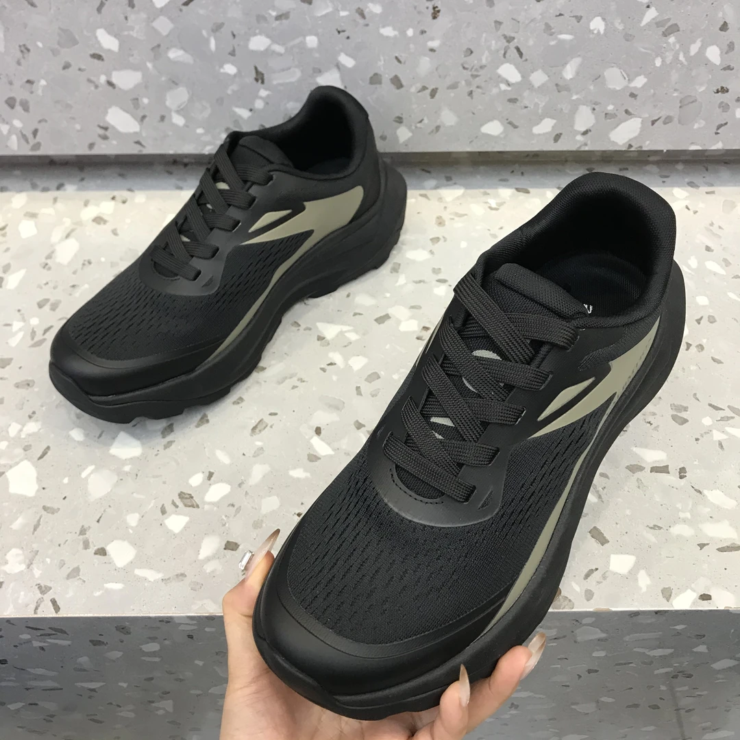 低帮春季透气系带休闲时尚轻便运动鞋男士缓震