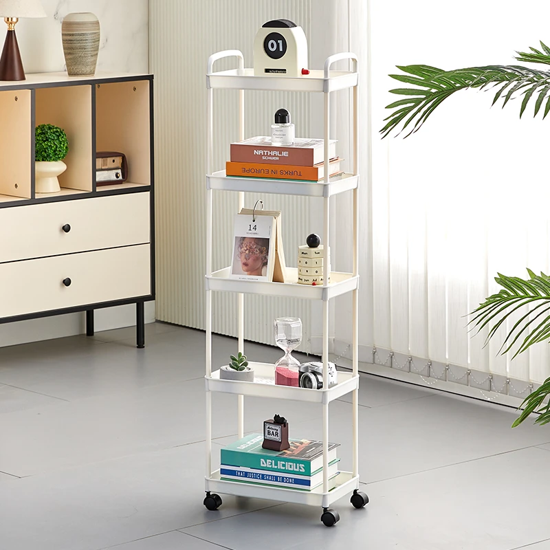 五层置物架落地客厅家用卫生间办公室简易可移动储物收纳架零食1X