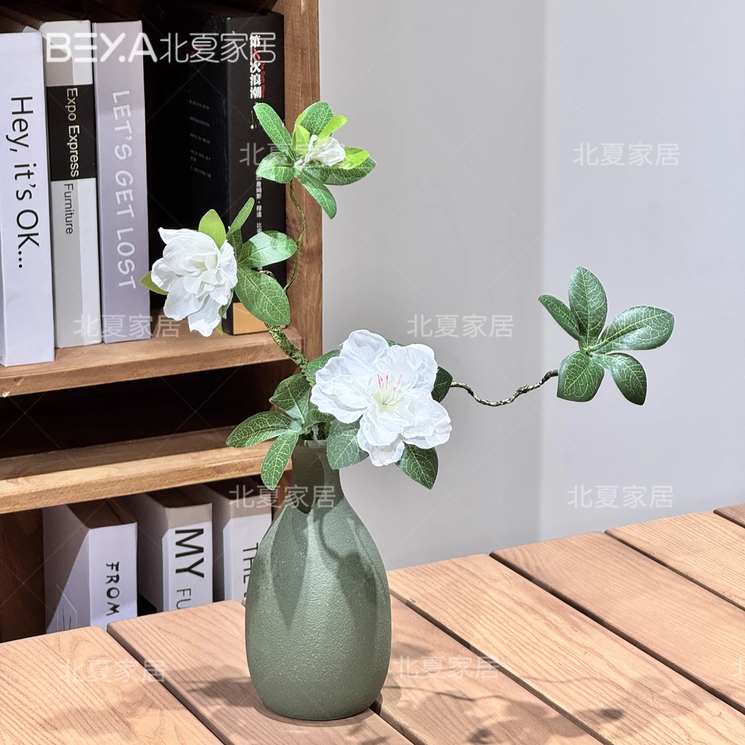 栀子花花枝餐桌客厅卧室家居装饰花束假花拍摄道具摄影道具