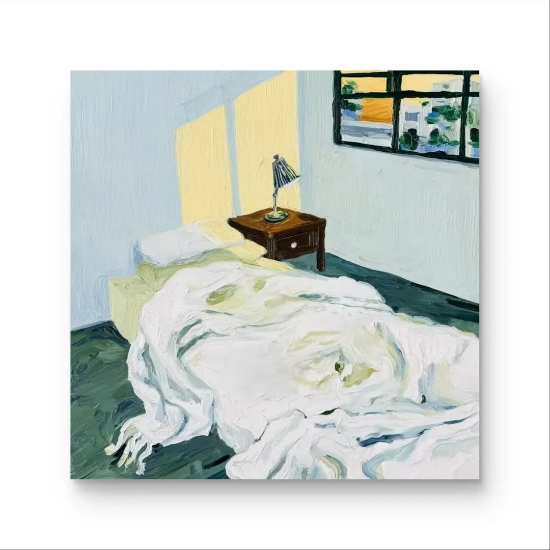 《清晨》原创手绘画/50x50cm/中古风系列ZGF-190