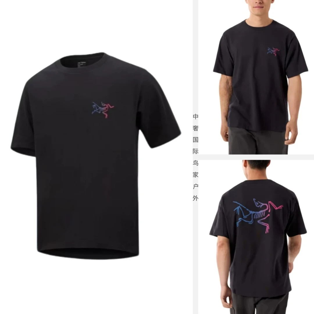 ARC'TERYX/始祖鸟 Kragg cotton 纯棉彩标舒适透气 时尚短袖T恤