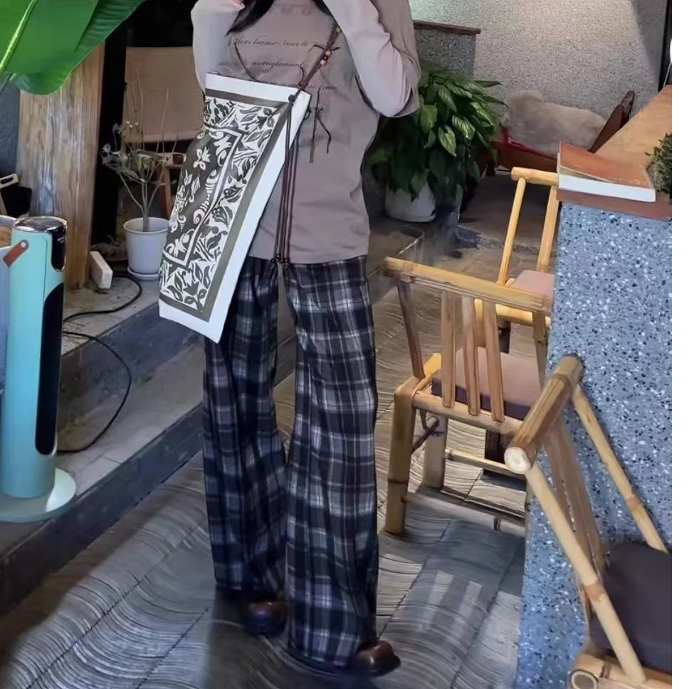 【代代精选】抽绳棋盘格休闲裤-21349