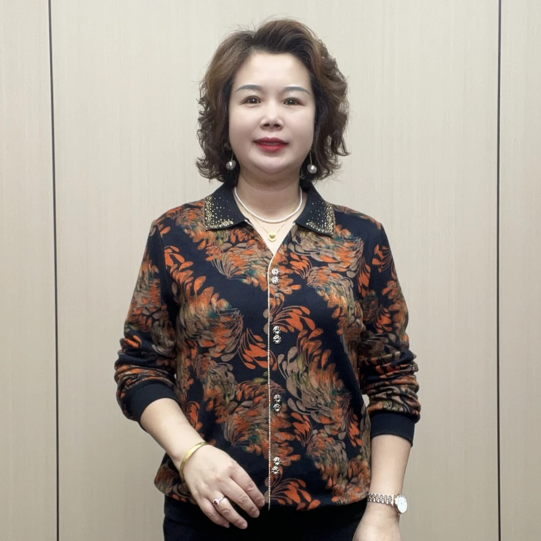 2025秋季时尚中老年长袖气质休闲宽松显瘦女装洋气妈妈装