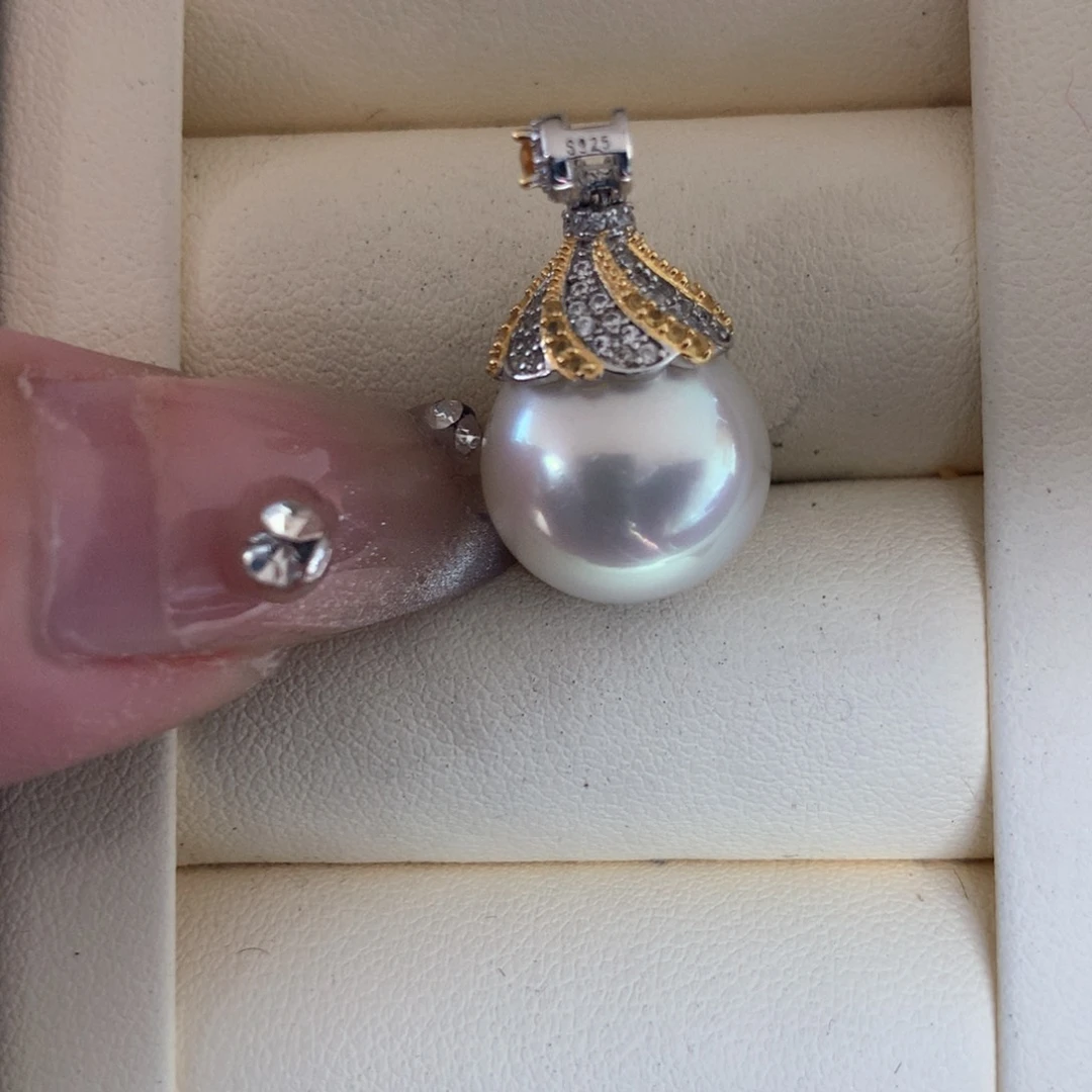 海水珍珠颈饰银S925镶嵌