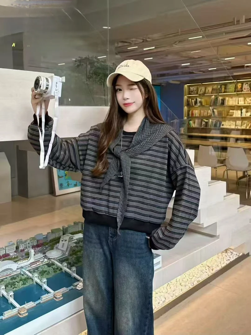 新疆包邮    披肩条纹衫-208