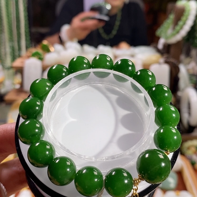 【闪购商品】未镶嵌手链和田玉（碧玉）