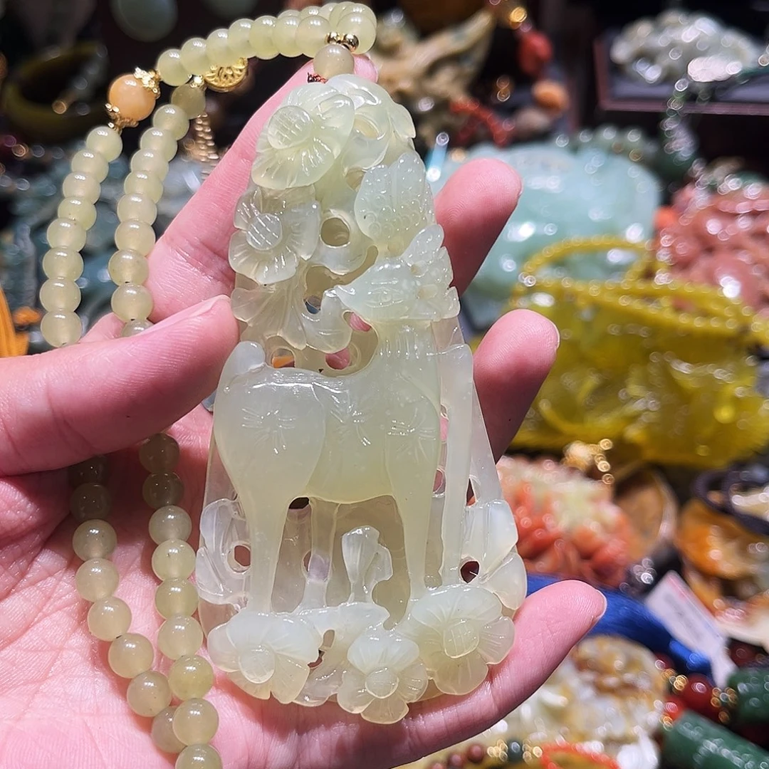 未镶嵌岫玉毛衣链