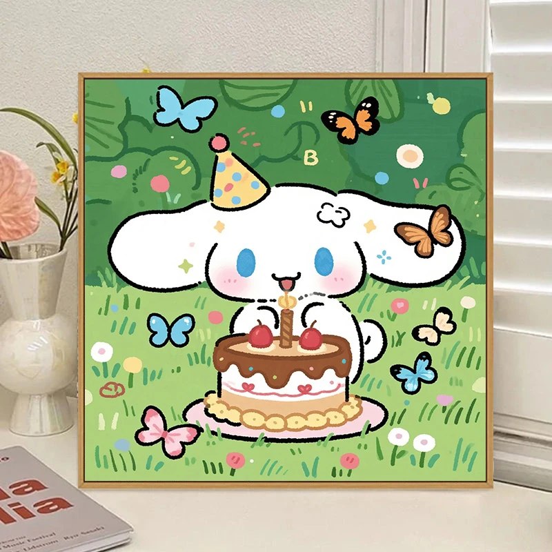 ai甜糕派对diy数字油画手工填充涂色手绘油彩画填色装饰画