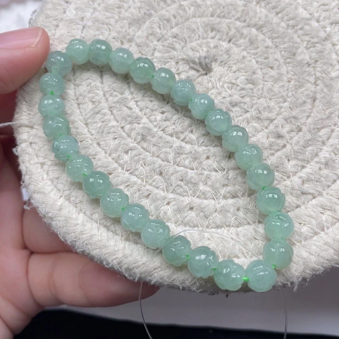 翡翠未镶嵌颈饰天然A货缅甸翡翠7mm