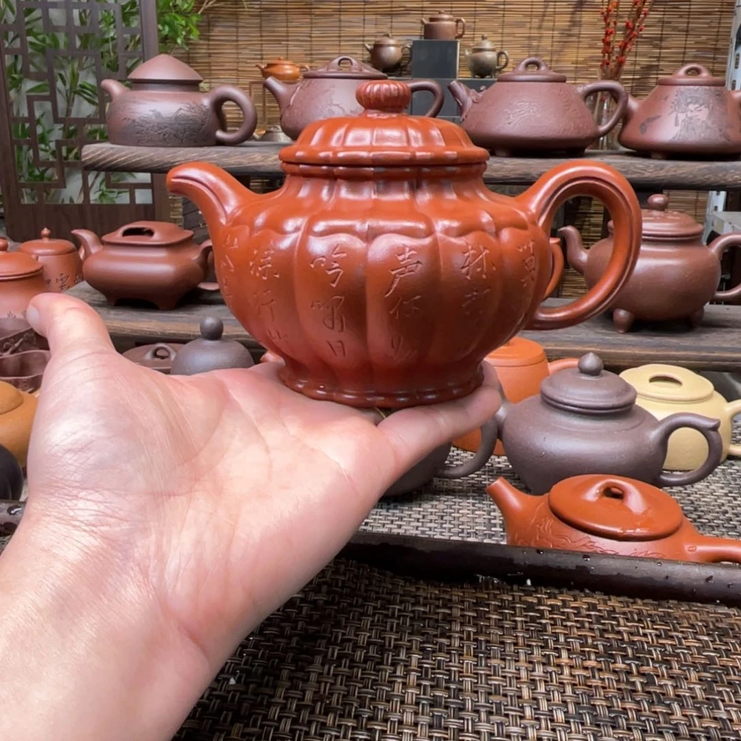 紫砂茶壶郭*宜兴原矿紫砂手工制370