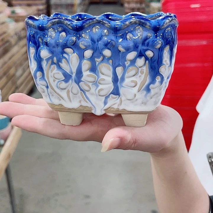 有孔，凑10元包邮陶瓷花盆发货！