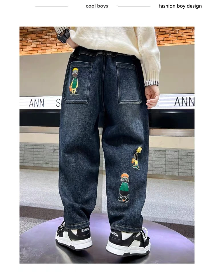 A1007  潮版牛仔图案男童牛仔裤