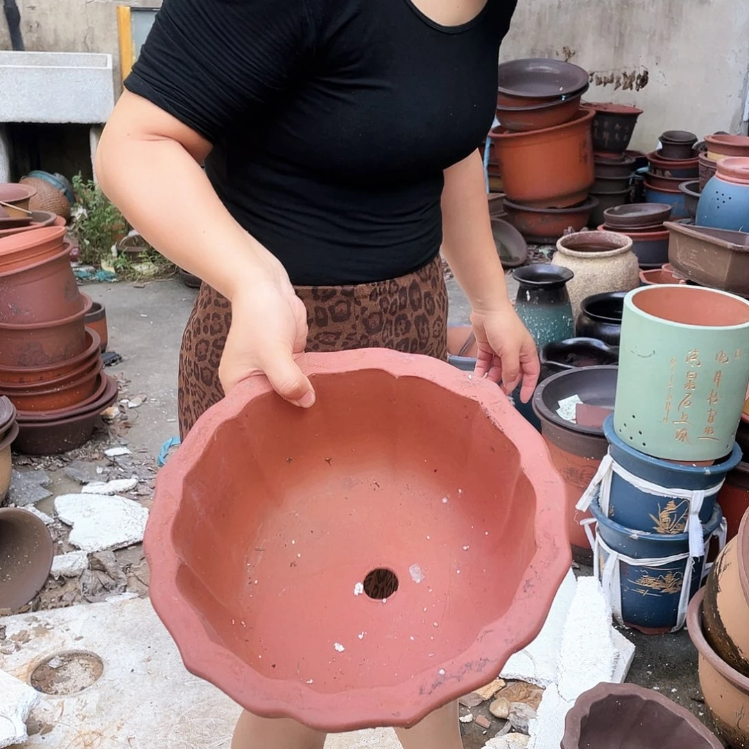 30红圆莲花花盆紫砂花盆紫砂