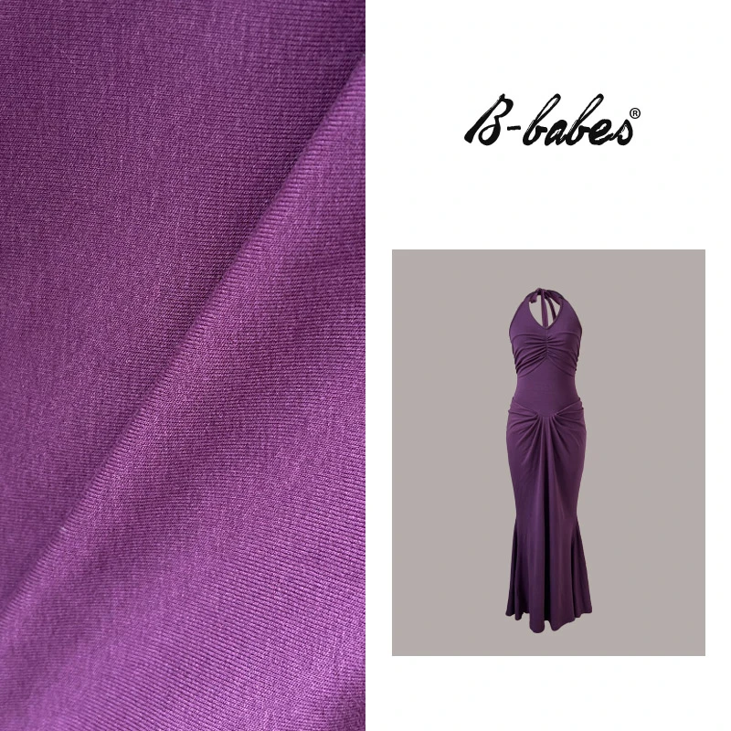 B-babes【】长裙V领常规纯色系带连衣裙性感长款修身鱼尾裙