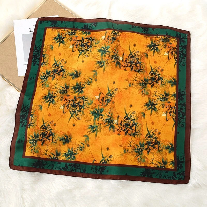 【绿竹】70*70气质丝巾方巾时尚百搭