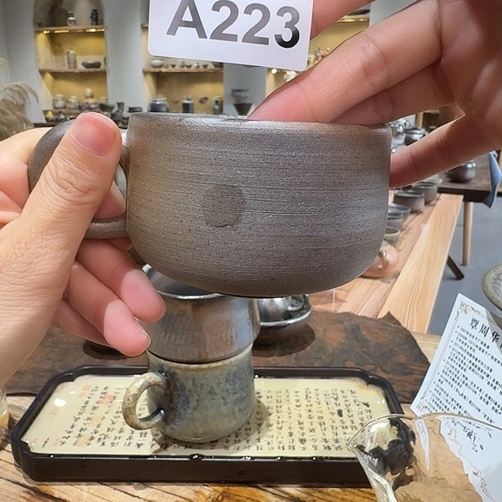 坭兴陶柴烧全手工原矿泥料杯