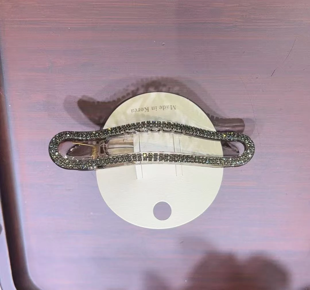 铜合金仿珍珠项链 YUSHA/Y505满钻一字懒人夹茶色