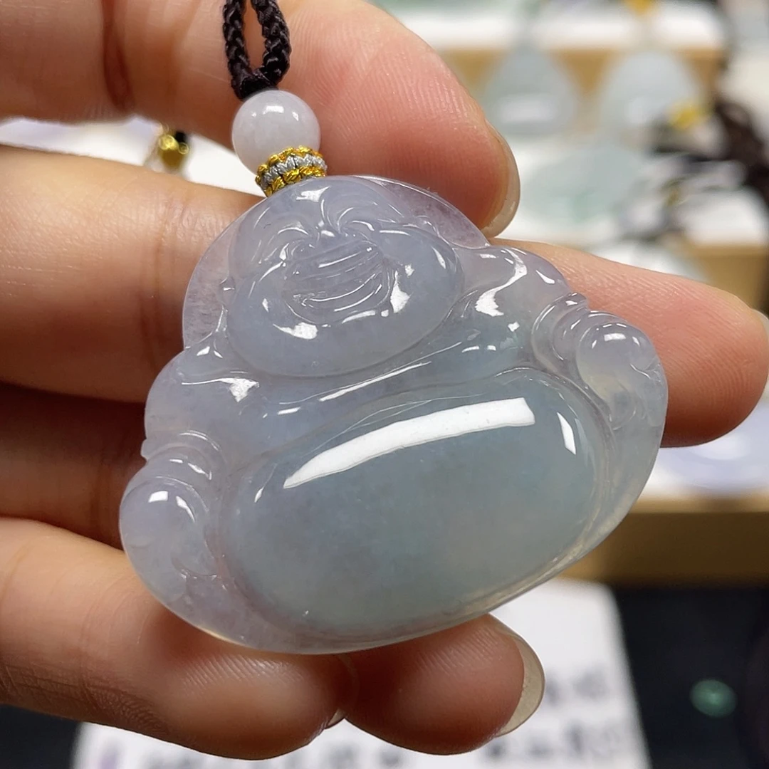 翡翠未镶嵌颈饰天然翡翠佛公吊坠一件31号