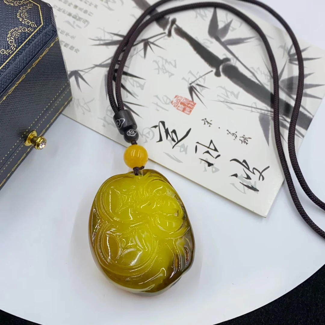 项链 3933 黄色圆款珠珠项链多样性发货