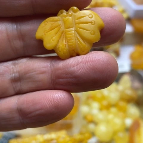 手串植物珀未镶嵌吊坠
