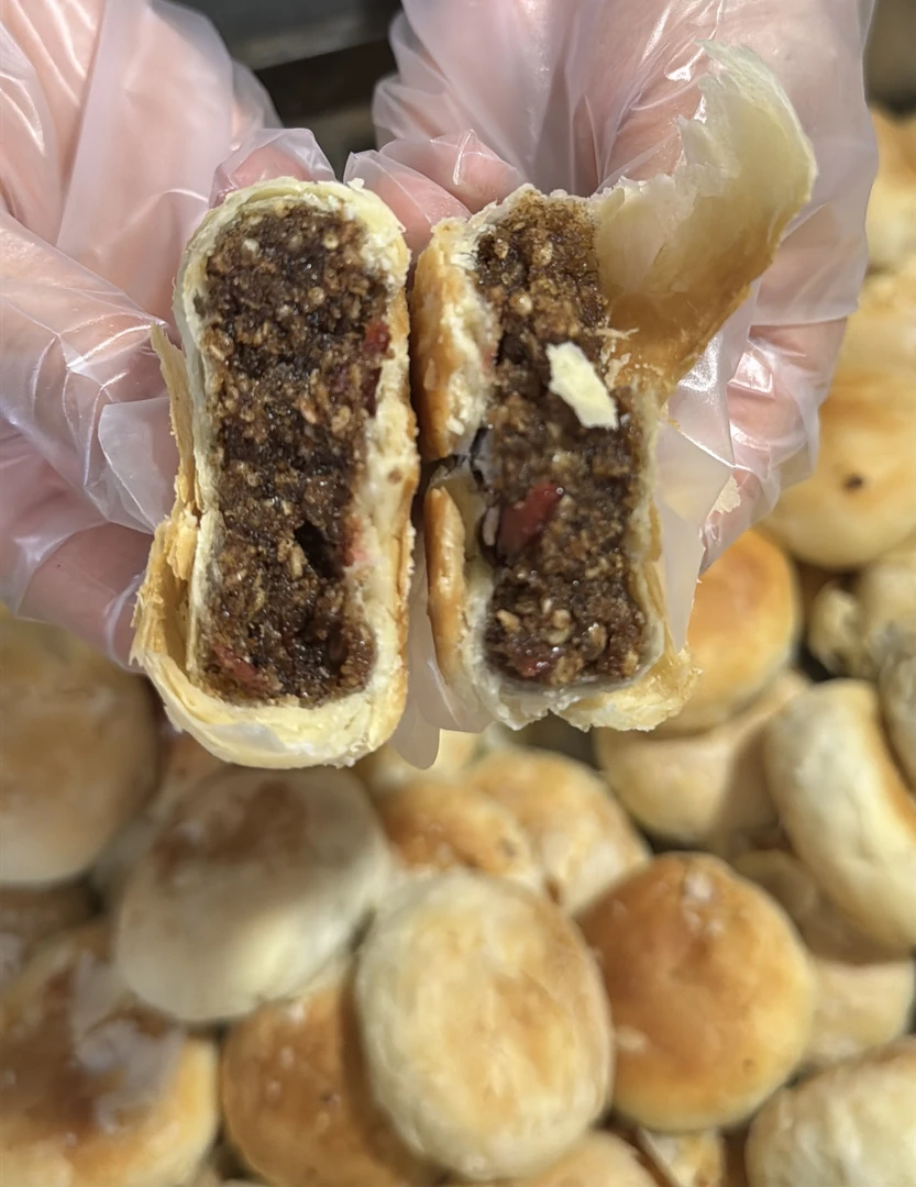 固始手工传统口味酥皮月饼