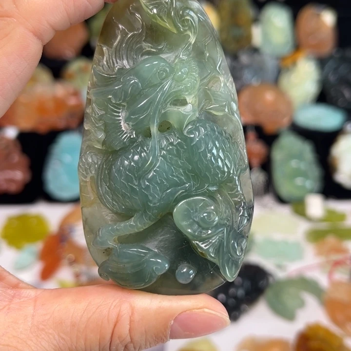 蛇纹石玉未镶嵌吊坠(赠链)