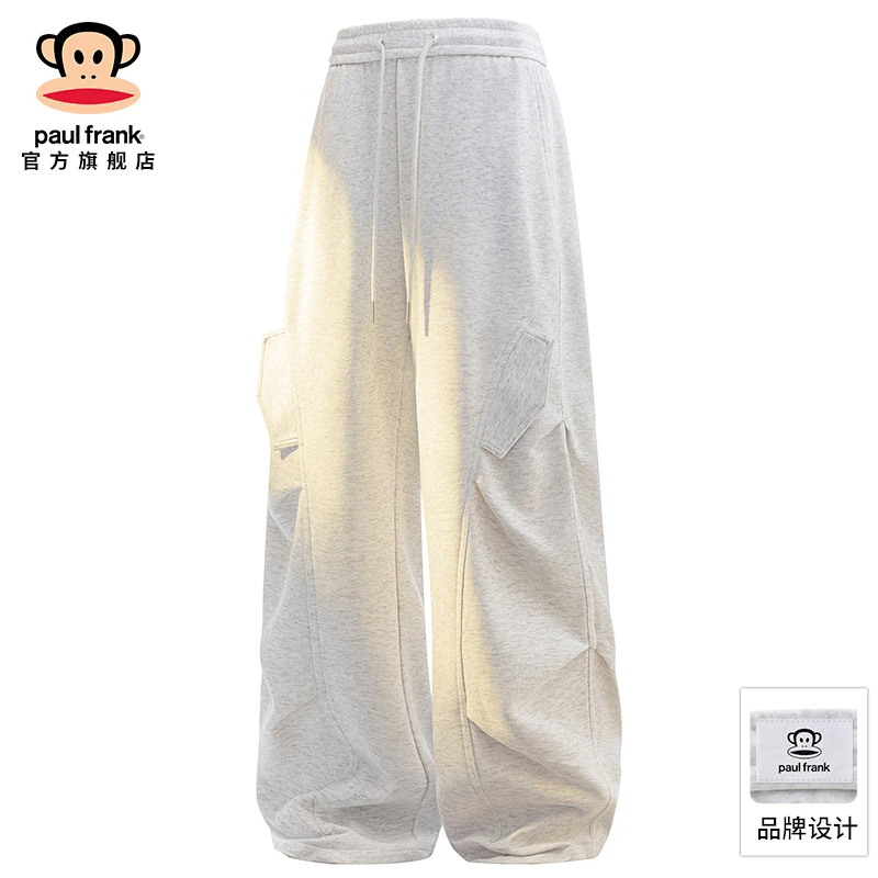 PaulFrank/大嘴猴美式潮流百搭休闲裤男2025秋冬新款宽松直筒长裤