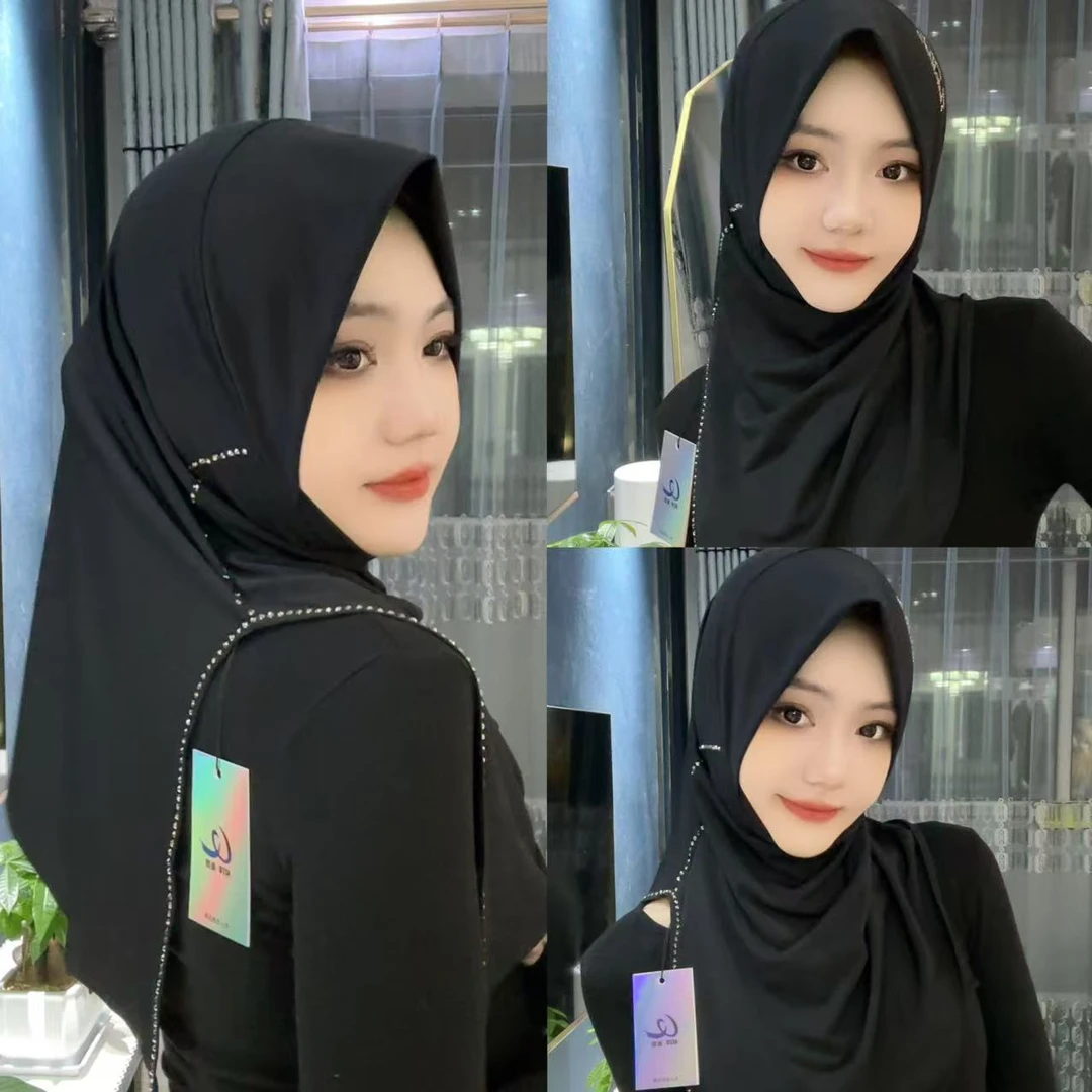 定制—时尚新潮侧开套头款纱巾