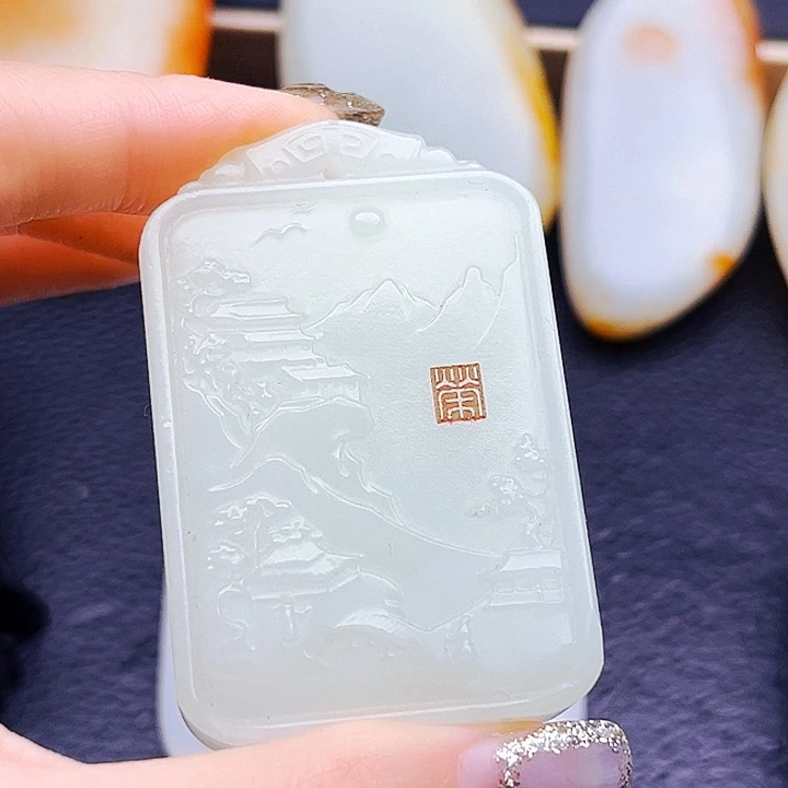 和田玉未镶嵌挂件