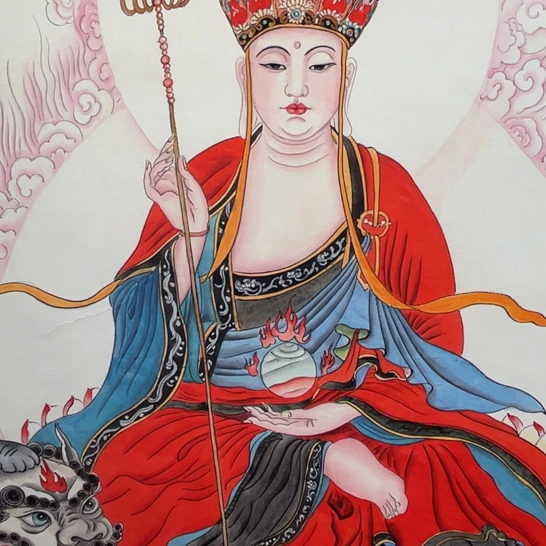 善***念国画李老师坐像地藏画芯