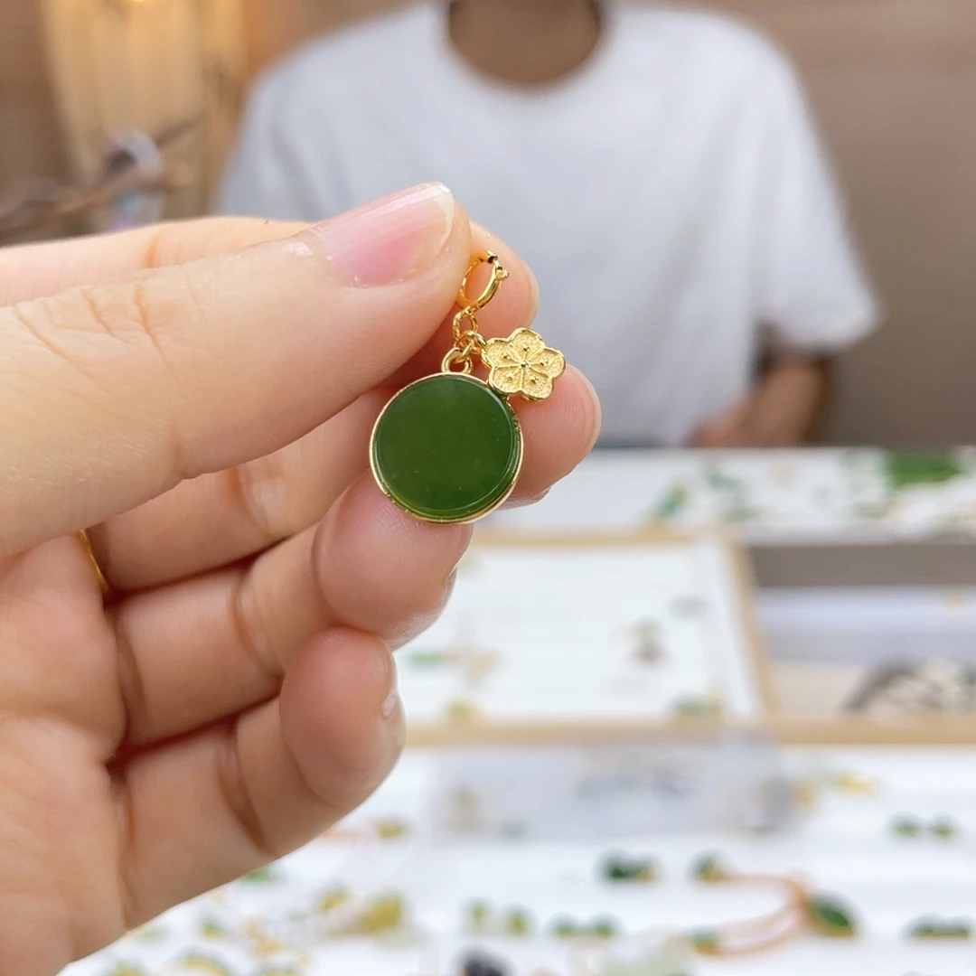 和田玉银S925镶嵌颈饰