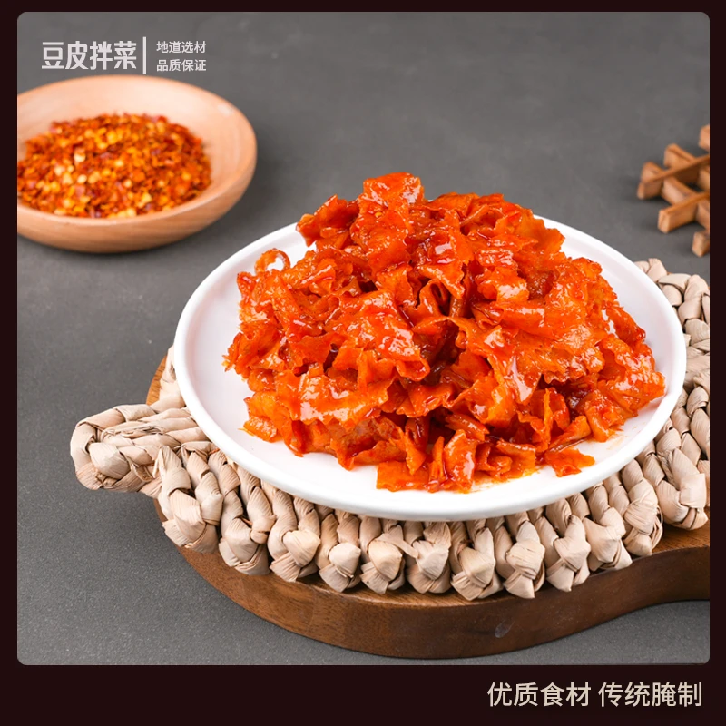 韩大人甜辣豆皮延边老味道豆皮拌菜158g*3袋