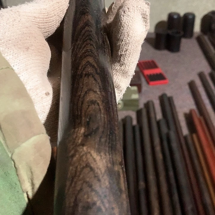 东非黑黄檀（紫光檀）蓝*儿紫光檀木面棍