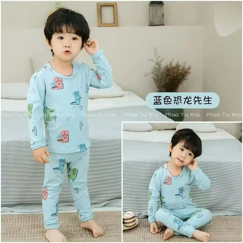 排湿吸汗保暖居家卡通休闲秋衣裤睡衣欧若精灵风